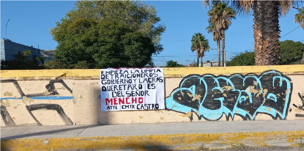 Comandante Castro del CJNG se adjudica hechos violentos y narcomensajes aparecidos hoy en Querétaro