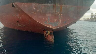 De Nigeria a España a bordo de un timón