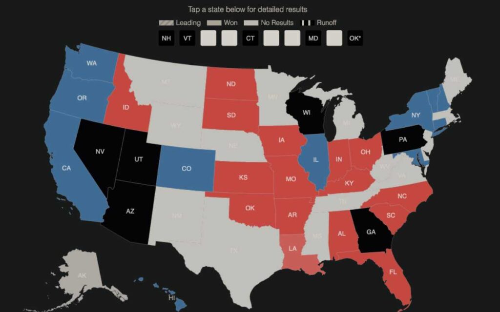 Demócratas y republicanos se juegan la victoria en el Senado en los estados clave