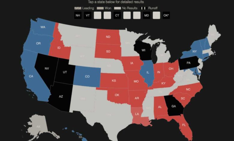 Demócratas y republicanos se juegan la victoria en el Senado en los estados clave