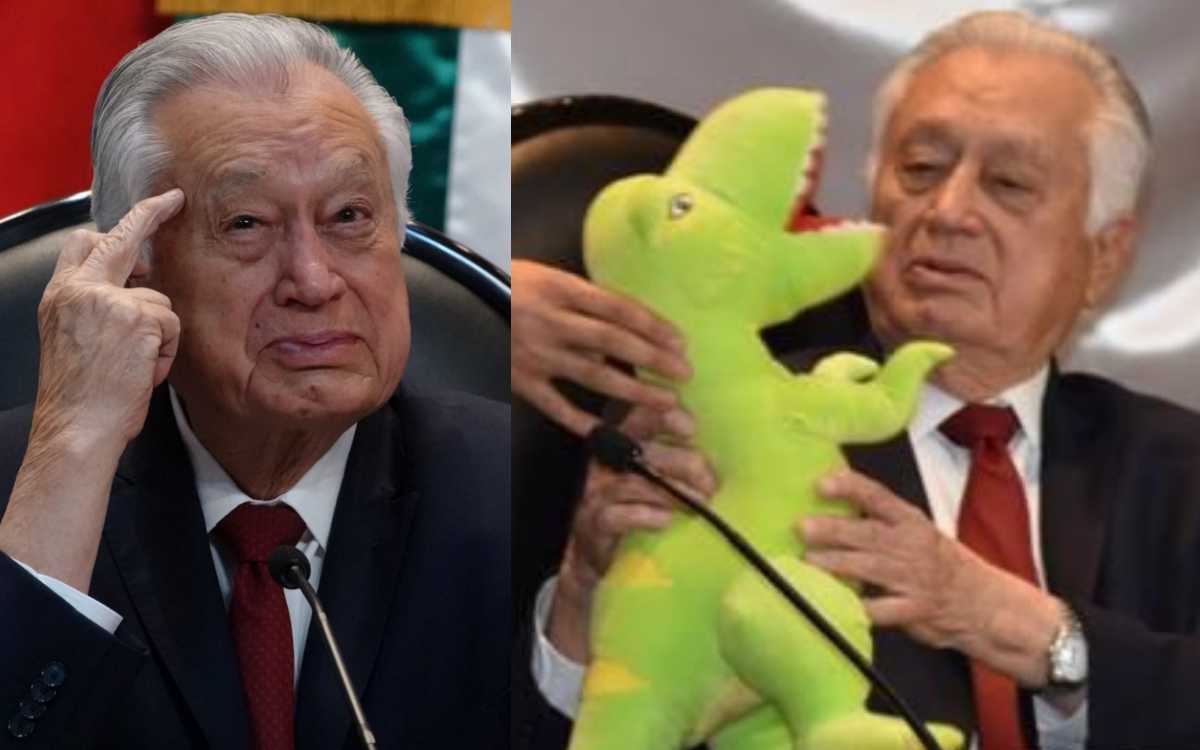 Diputado da dinosaurio de peluche a Bartlett y lo acusa de traidor