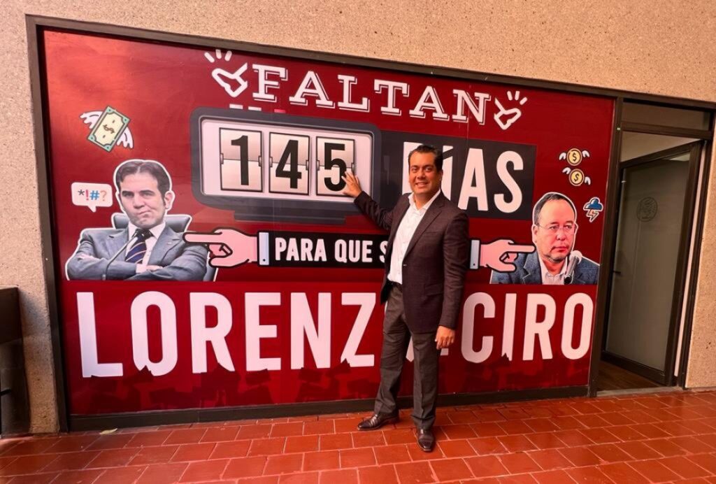 Diputado de Morena instala contador de los días que le restan a Lorenzo Córdova en el INE