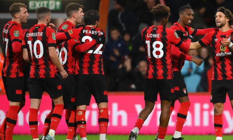 El Everton, goleado y eliminado por el Bournemouth