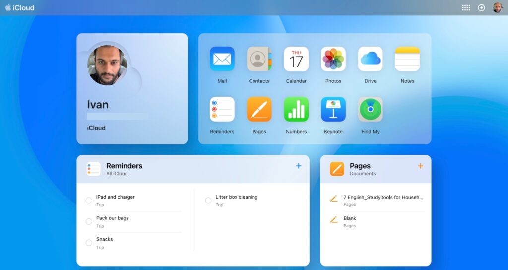 El sitio web iCloud de Apple obtiene un rediseño estilo widget