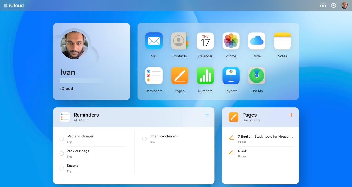 El sitio web iCloud de Apple obtiene un rediseño estilo widget