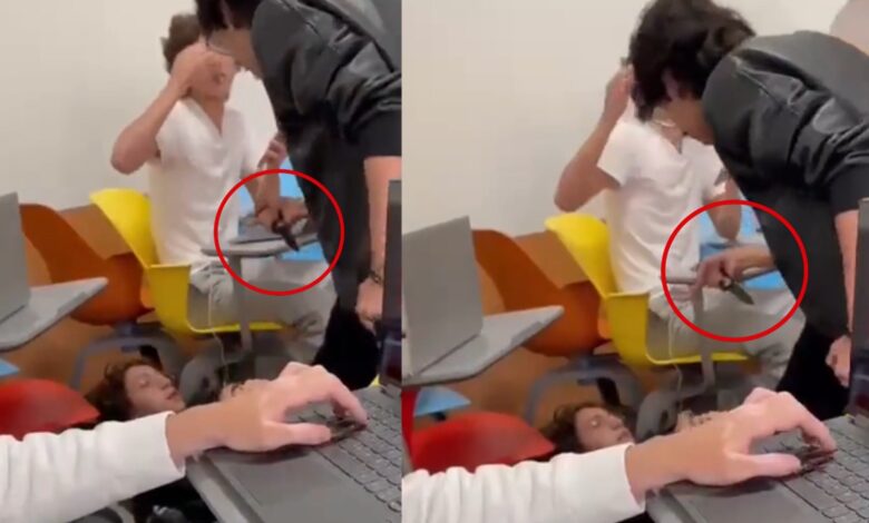 Estudiante de Prepa Tec CDMX amenaza con navaja a compañero | Video