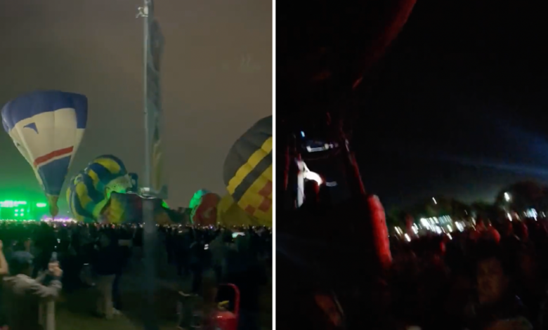 Fuerte viento arrastra globos aerostáticos en Festival de León y deja 12 heridos | Videos
