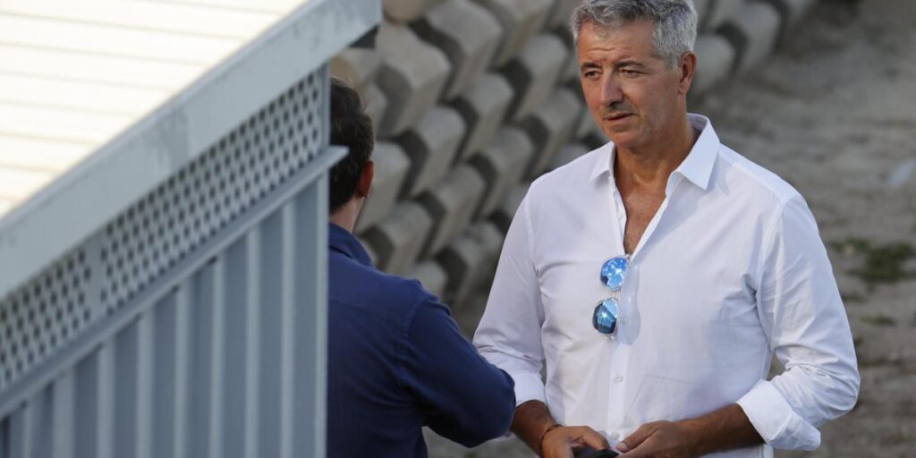 Gil Marín, en el entrenamiento del Atlético