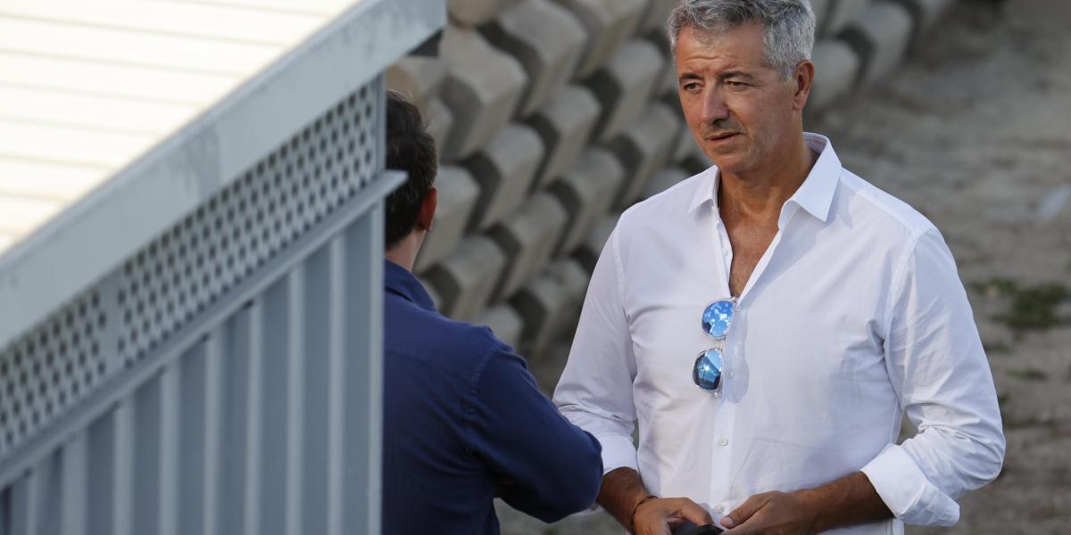 Gil Marín, en el entrenamiento del Atlético