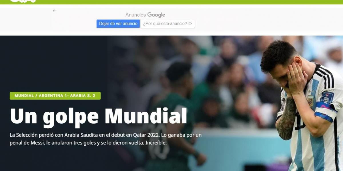 La prensa alucina con el tropiezo de Argentina: "Derrumbe en Qatar"