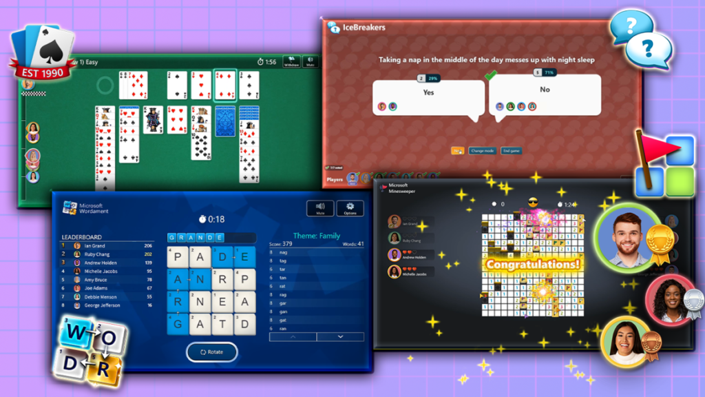 Microsoft Teams ahora te permite desafiar a tus colegas a un juego de Buscaminas o Solitario