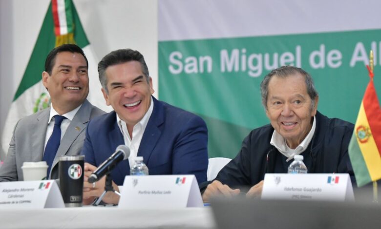 Muñoz Ledo acompañó a ‘Alito’ Moreno en evento político