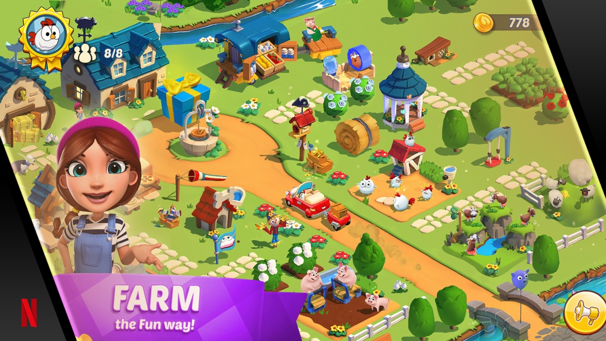Netflix lanza 9 juegos móviles más, incluido el clon ‘FarmVille’ de Gameloft