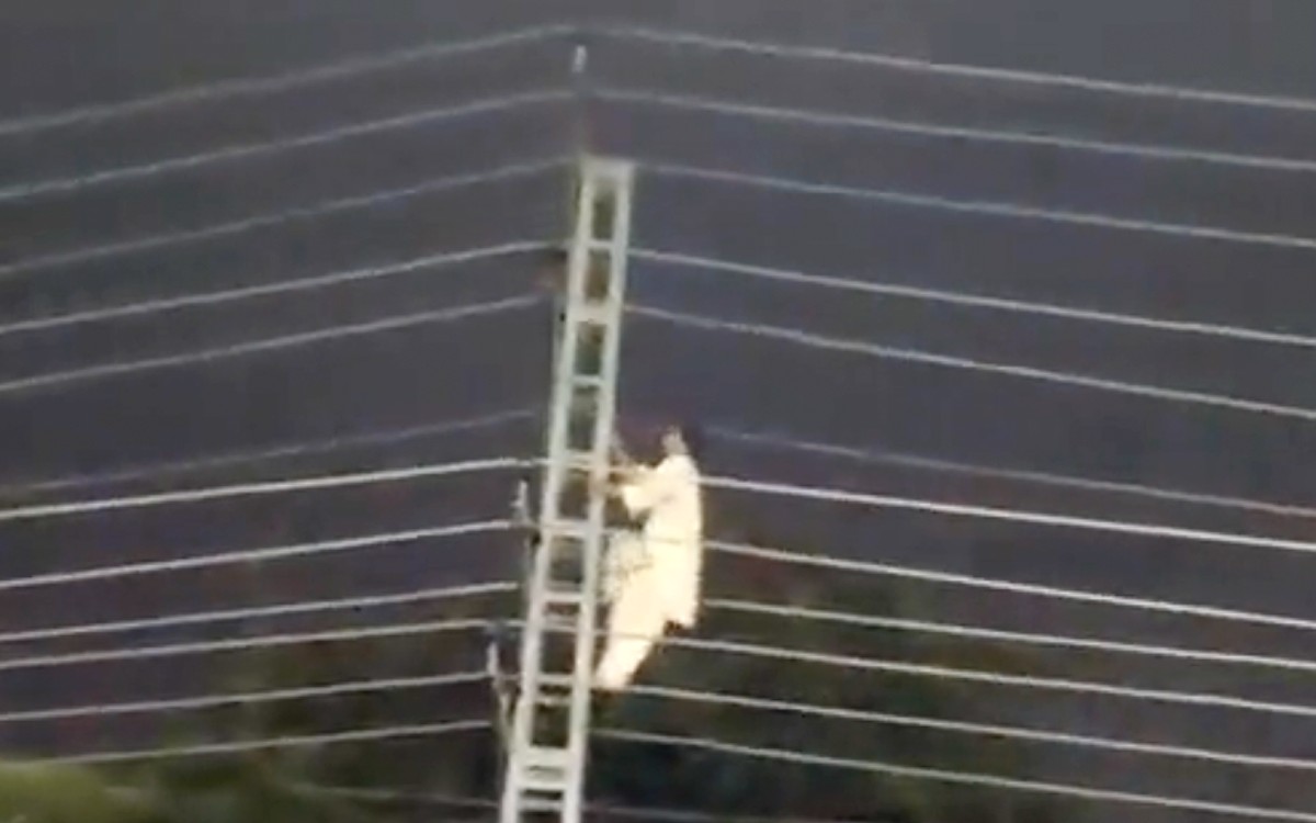 Pakistán: Manifestante se electrocuta en protesta contra ataque al ex primer ministro | Imágenes sensibles