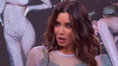 Pilar Rubio llega a 'El Hormiguero' con un vestido de red que deja poco a la imaginación