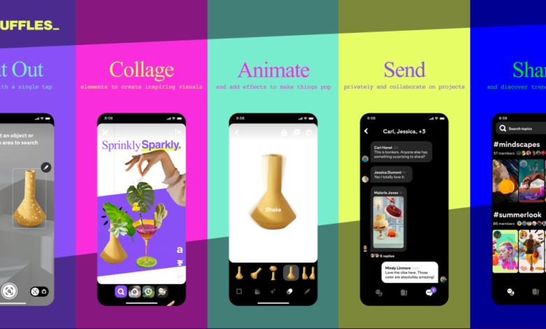 Pinterest lanza su aplicación para hacer collages Shuffles al público en general