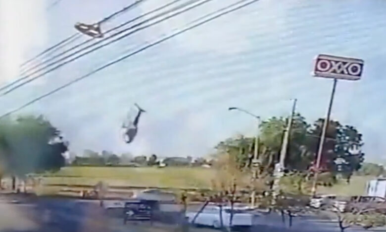 Previo a desplome de helicóptero, hubo balacera en poblado cercano en Aguascalientes: testigo
