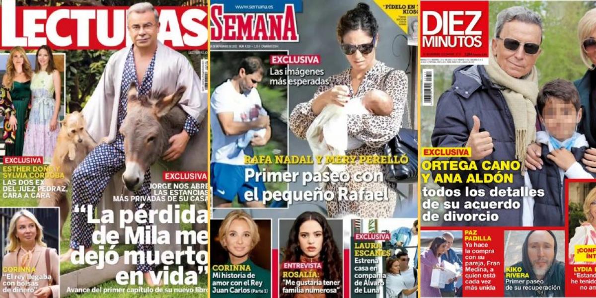 Primeras fotos de Nadal junto a su hijo y la íntima confesión de Lydia, en las portadas