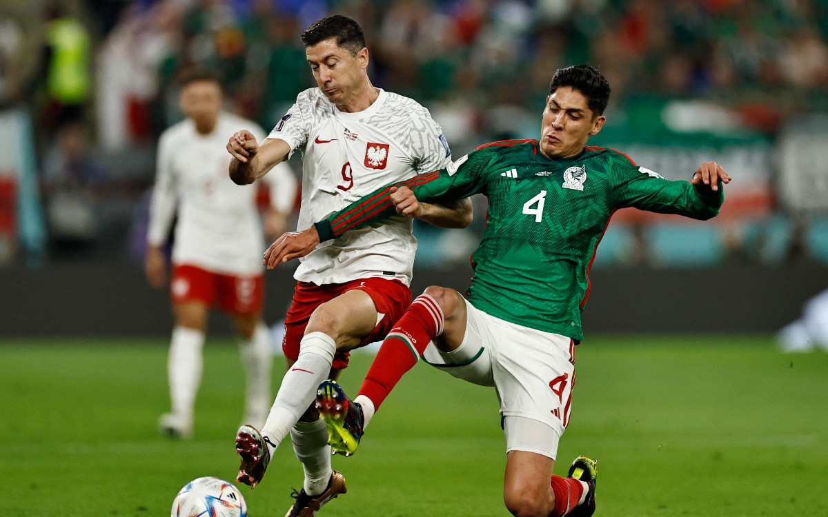 Qatar 2022: Borra Edson Álvarez a Robert Lewandoski en el Estadio 974