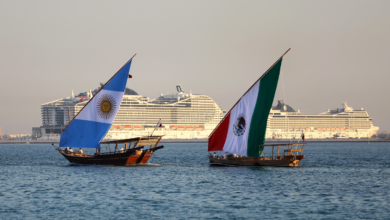 Qatar 2022: Llegan mexicanos y argentinos por tierra, aire y mar al Lusail Stadium | Fotogalería