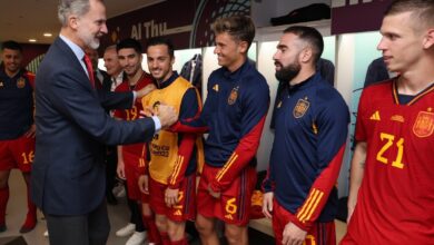 Qatar 2022: Rey Felipe VI bajó al vestuario del Estadio Al Thumama para felicitar a España | Video