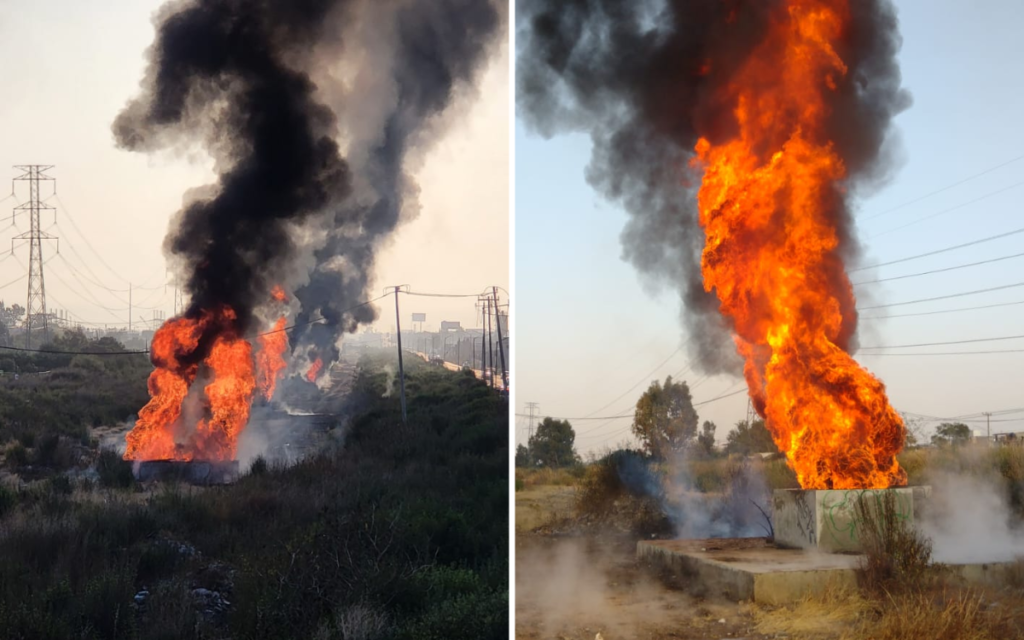 Se incendian ductos de gas de Pemex en Ecatepec | Videos