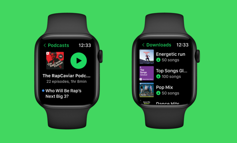 Spotify renueva su aplicación Apple Watch con ilustraciones más grandes y nuevas funciones, como descargas directas
