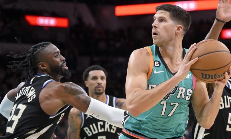 Unos Bucks plagados de bajas tropiezan ante los Spurs; los Lakers siguen en crisis