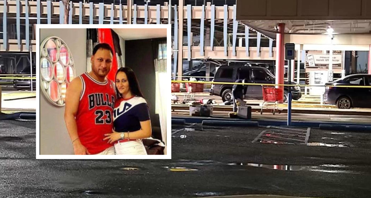 pareja salía de supermercado cuando fue baleada por varios sujetos