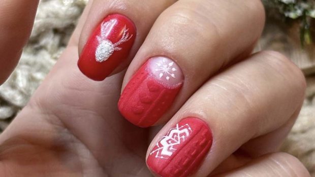 uñas Navidad