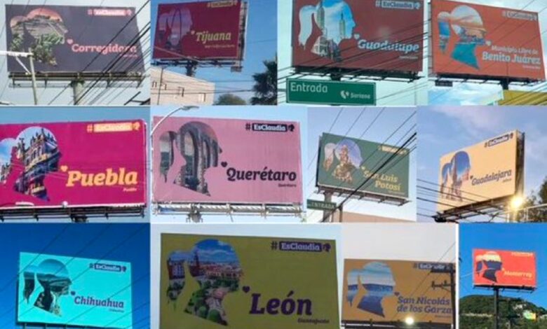 Diputados de Morena se adjudican espectaculares de Sheinbaum