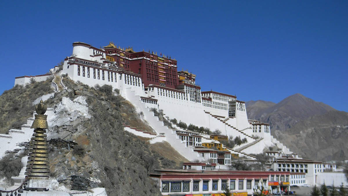El Palacio Potala, la antigua residencia de los Dalái Lama