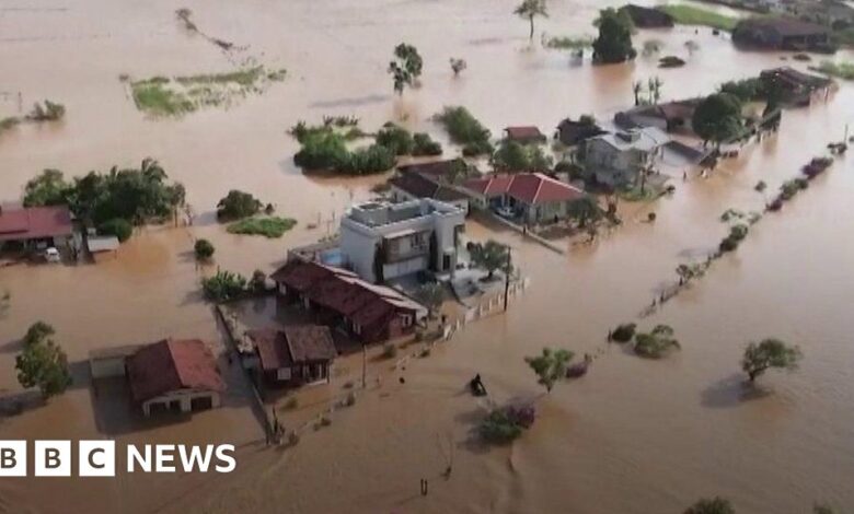 Imágenes de drones muestran inundaciones mortales en partes de Brasil