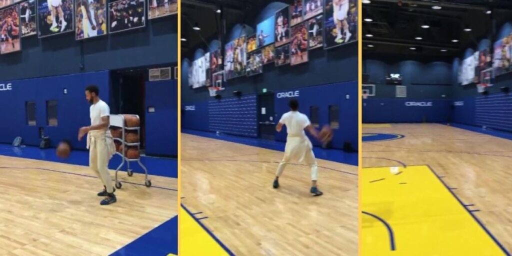 Imposible de creer: esta es la nueva locura de Curry para meter triples