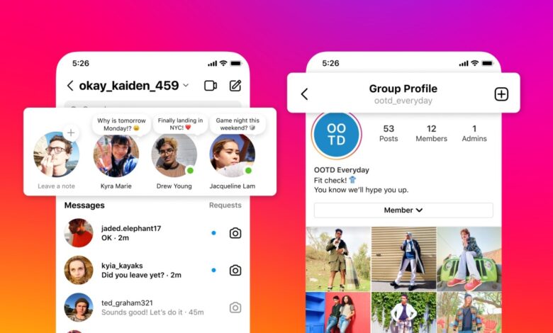 Instagram ahora admite actualizaciones de texto con el lanzamiento de Notes, agrega otras nuevas funciones para compartir
