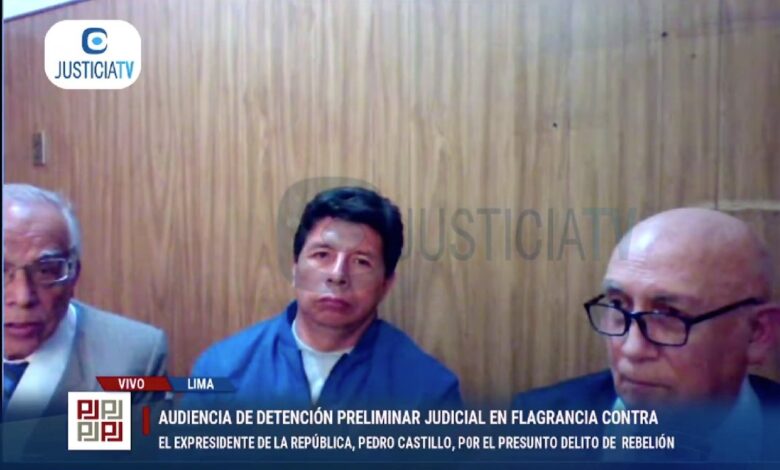 Juez dicta siete días de detención preliminar contra Pedro Castillo