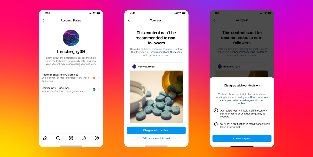 Las nuevas herramientas de transparencia de Instagram le dirán si su contenido no es elegible para ser recomendado