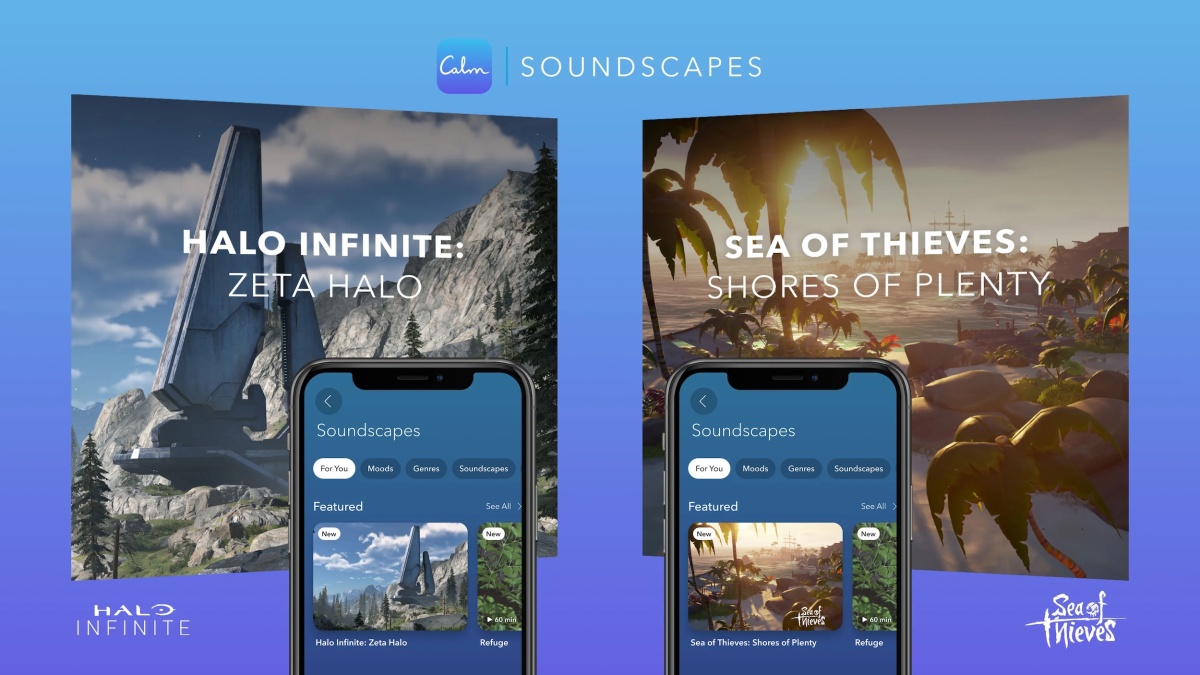 Las pistas ambientales de Halo y Sea of Thieves llegan a la aplicación de meditación Calm