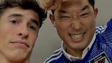 Marc Márquez calienta motores antes del España-Japón