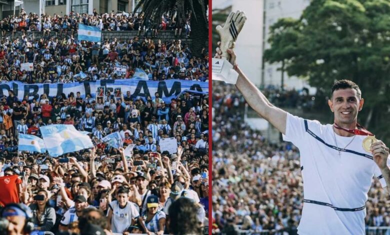 Más de 100 mil personas homenajean a 'Dibu' en Mar de Plata
