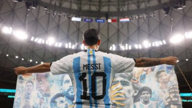 Qatar 2022: Pintan argentinos de Albiceleste el Estadio Lusail | Fotogalería
