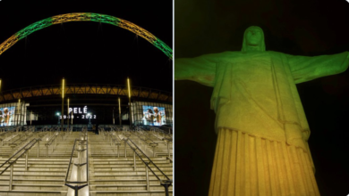 Se tiñen Cristo Redentor y Wembley Stadium de verde y amarillo en honor a Pelé | Video