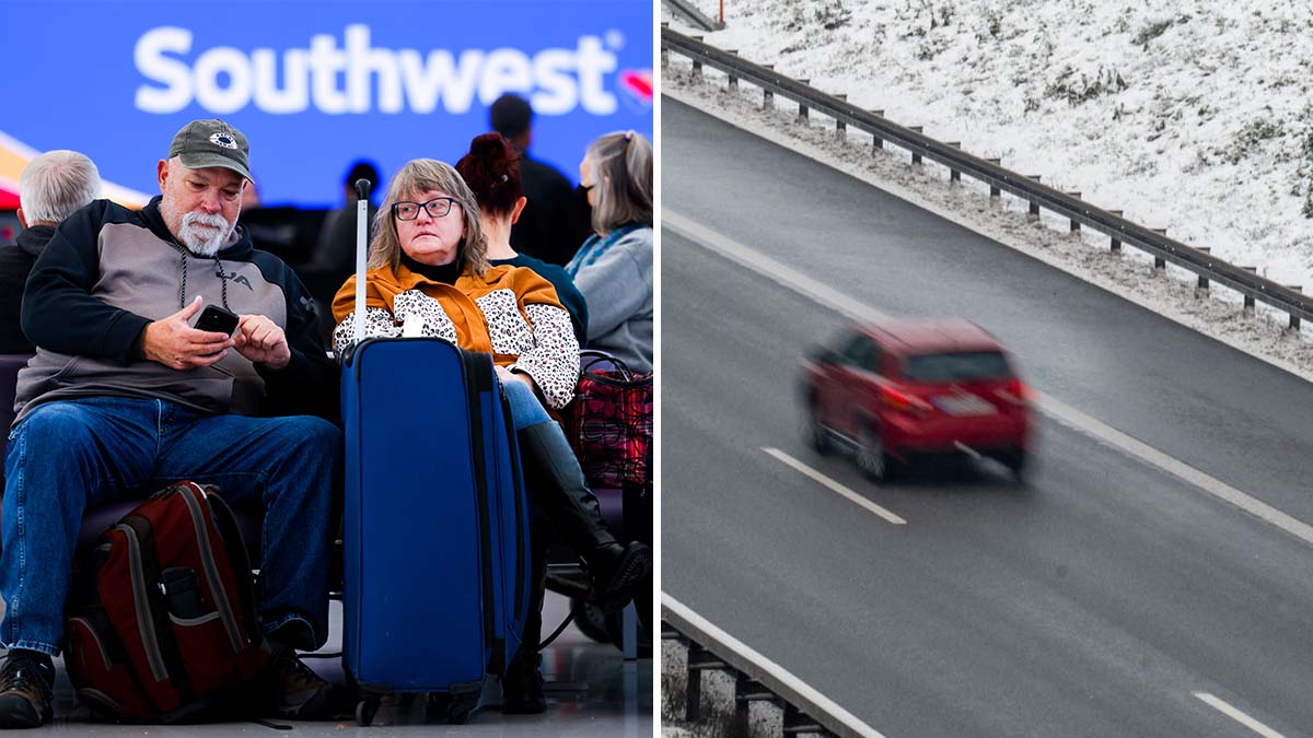 amigos viajan por carretera para evitar el caos provocado por Southwest