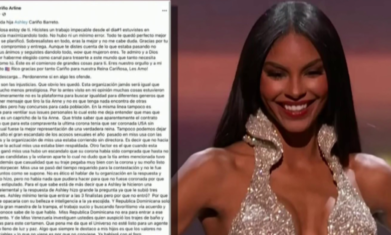 Madre de la señorita Puerto Rico arremete contra Miss Universo