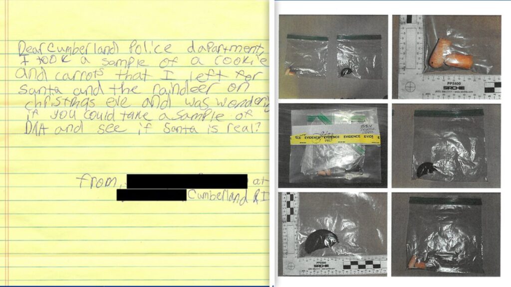 Niña envía pruebas de ADN de Santa Claus a la policía