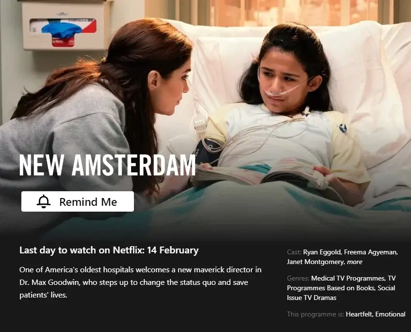 aviso de eliminación en new amsterdam netflix aviso de eliminación en new amsterdam netflix