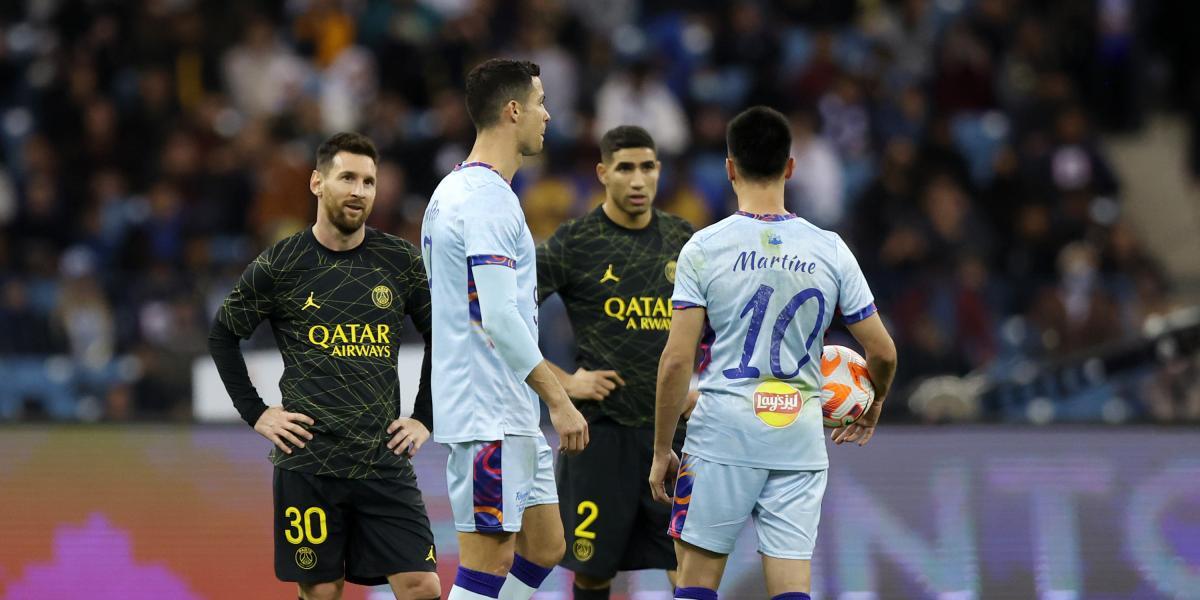 5-4: Fiesta y lluvia de goles en el duelo Cristiano-Messi en Riad