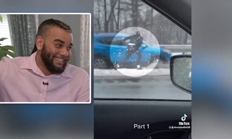 Adolfo Molina salva la vida de conductora en la I-93 en Massachusetts