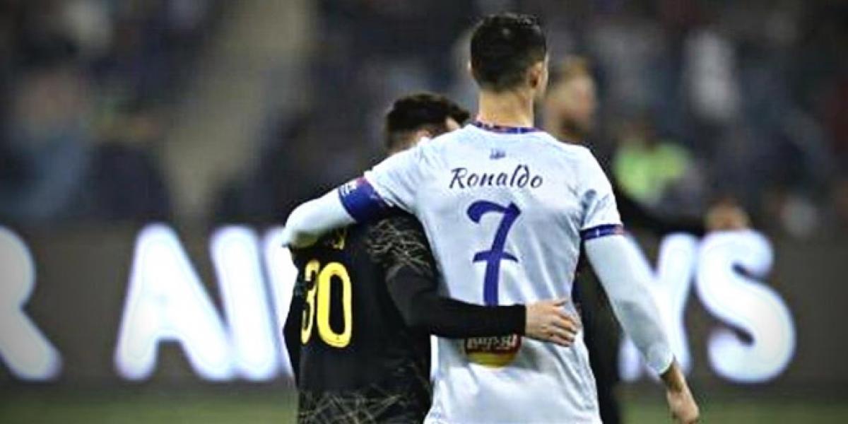 Así fue el saludo entre Messi y Cristiano Ronaldo