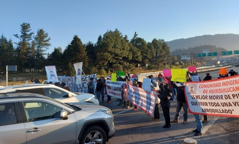 Comuneros de Huixquilucan protestan contra nuevos fraccionamientos